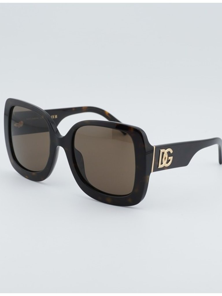 Dolce & Gabbana Dg4513 502/73 Sunglasses Havana Square Frame, Brown Lenses